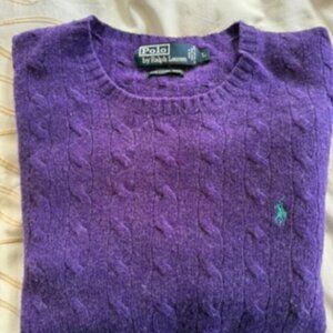 Ralph Lauren Lambs Wool Cable Knit Sweater